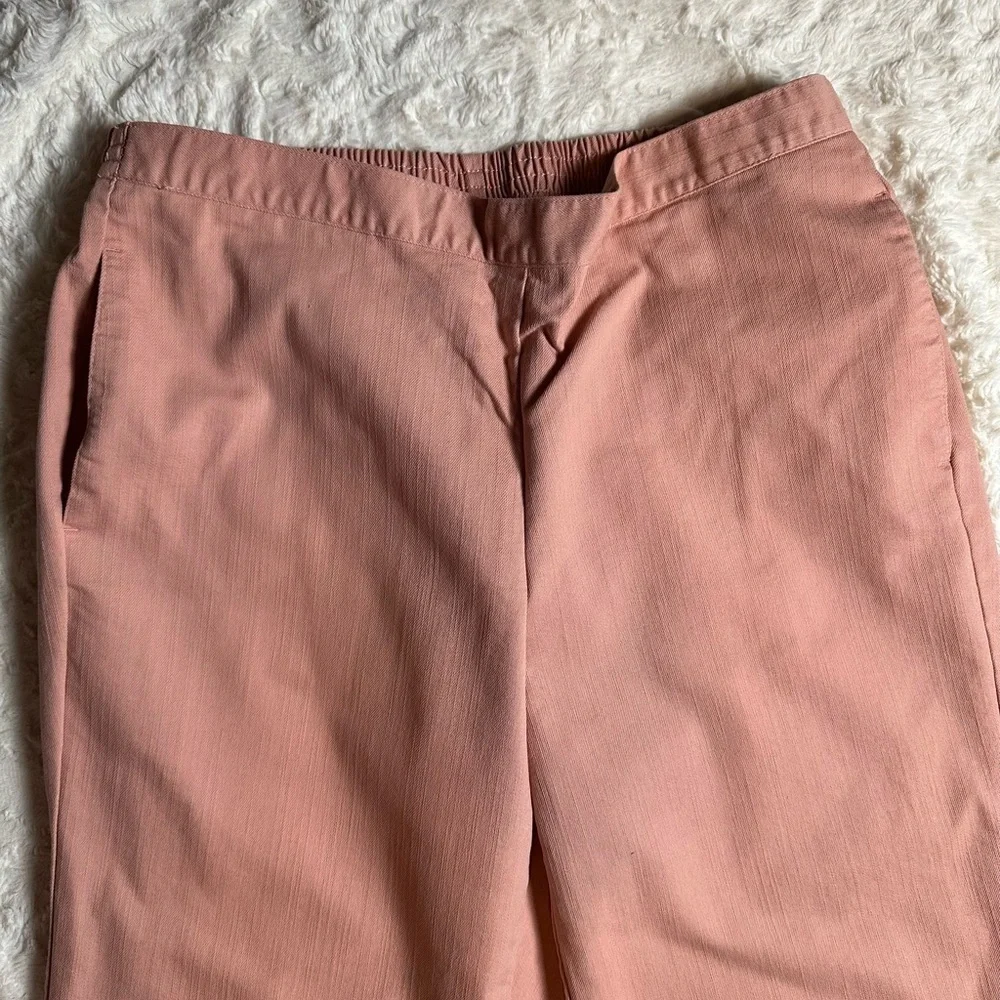 Alfred Dunner Women’s Petite Pull-On Pants Pink Size 16P Stretch Waist - Picture 4 of 7